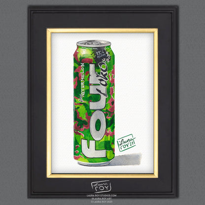 Four Loko Watermelon Watercolor | Giclée Print