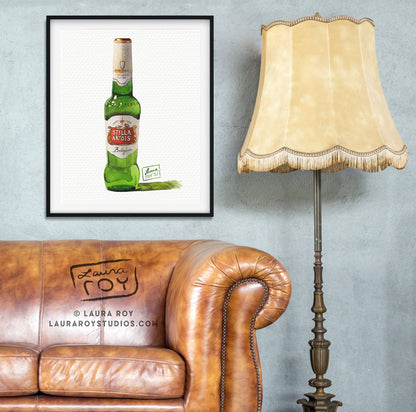 Stella Artois Watercolor | Giclée Print