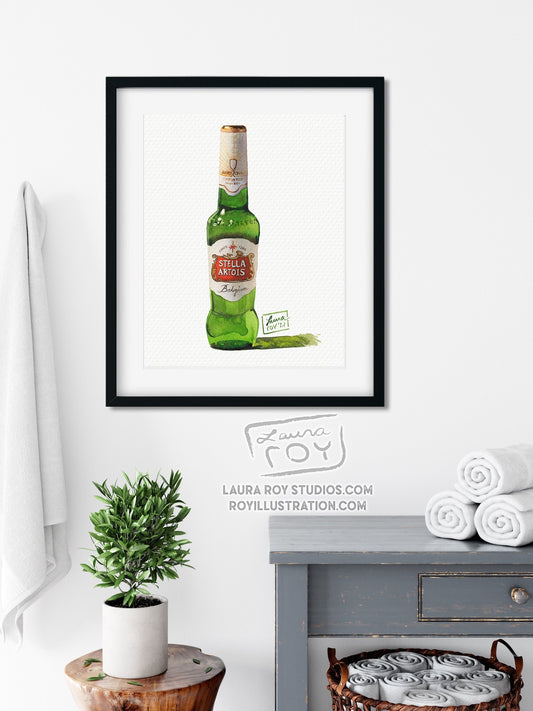 Stella Artois Watercolor | Giclée Print