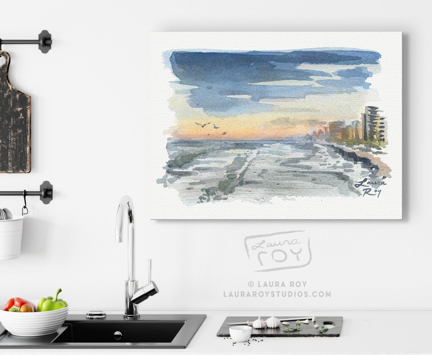 Calm Daytona Watercolor | Giclée Print