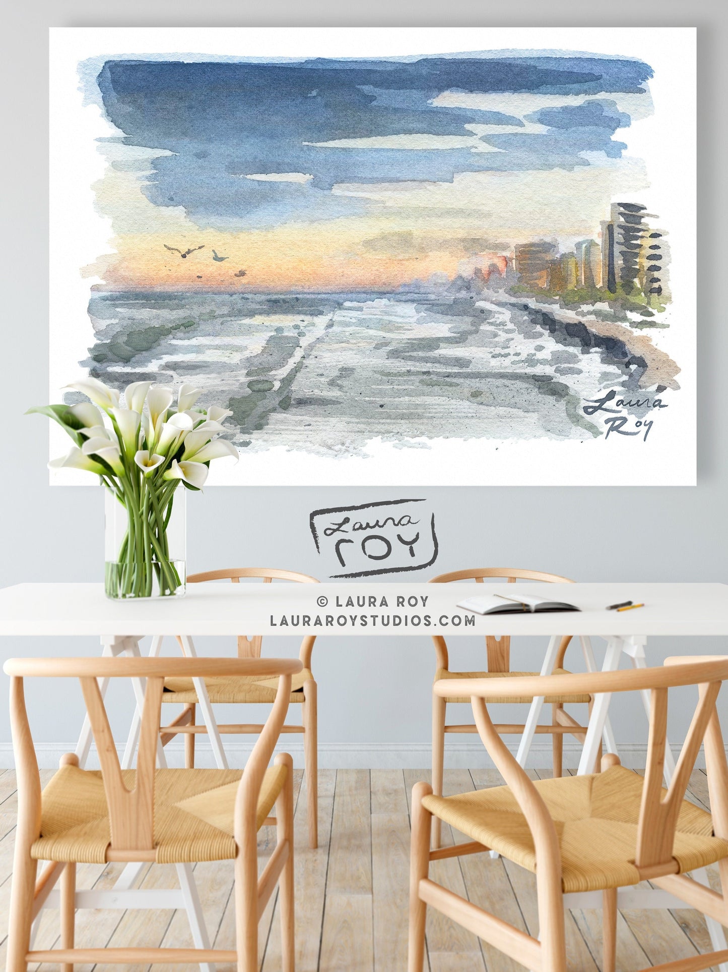 Calm Daytona Watercolor | Giclée Print