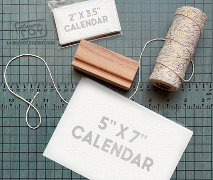 WOODEN STAND ONLY: Red Oak Hand-Cut Wooden Stand for Displaying My Mini Calendar