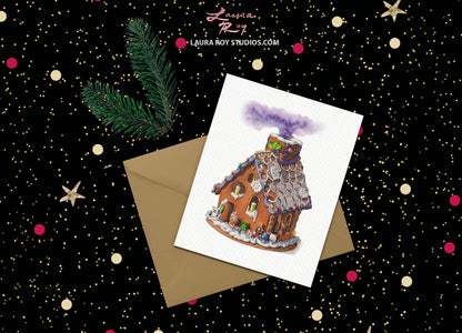 Gingerbread House Holiday Card/Set