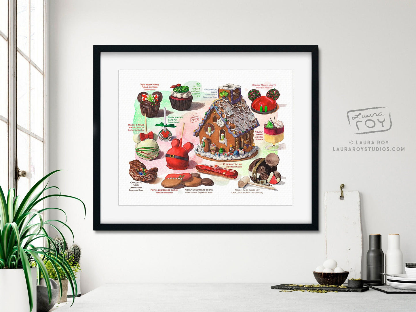 Holiday Desserts of Disney Watercolor | Giclée Print