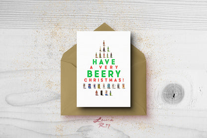 Beer Tree Christmas Card/Set