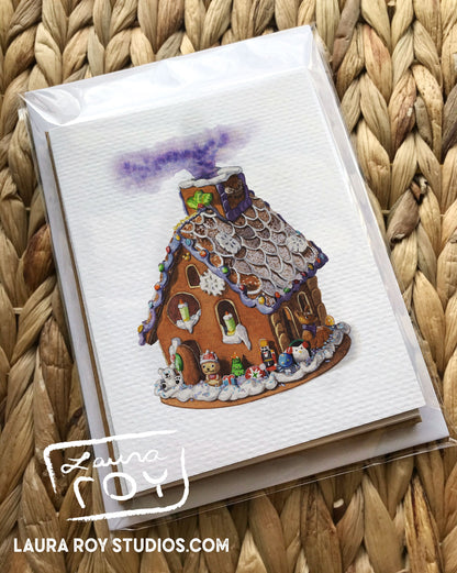 Gingerbread House Holiday Card/Set