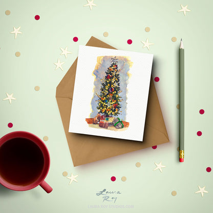 Christmas Tree with Gifts Card/Set