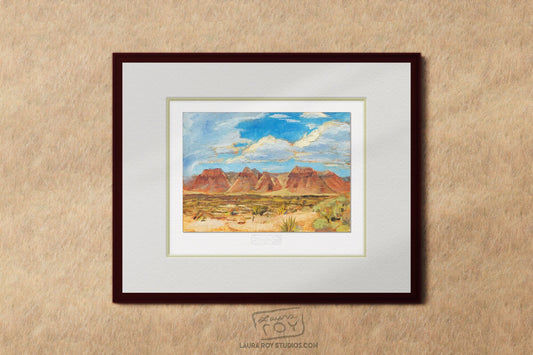 Red Rock Canyon Oil Painting | Giclée Print
