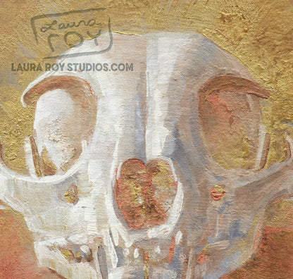 Lynx Skull Oil Painting | Giclée Print