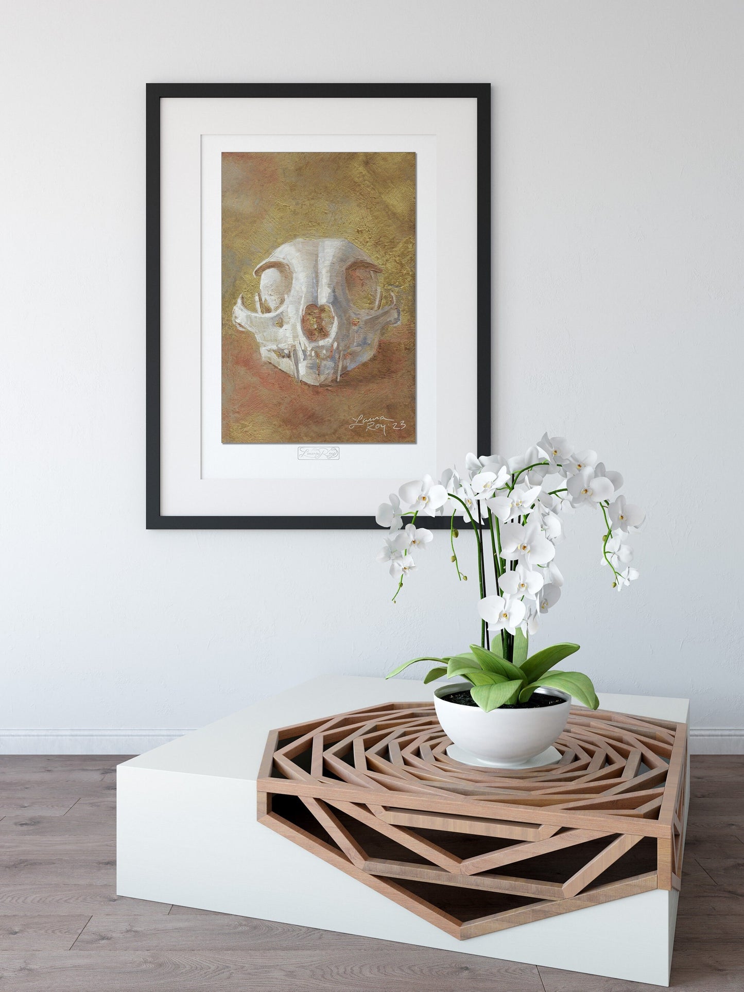 Lynx Skull Oil Painting | Giclée Print