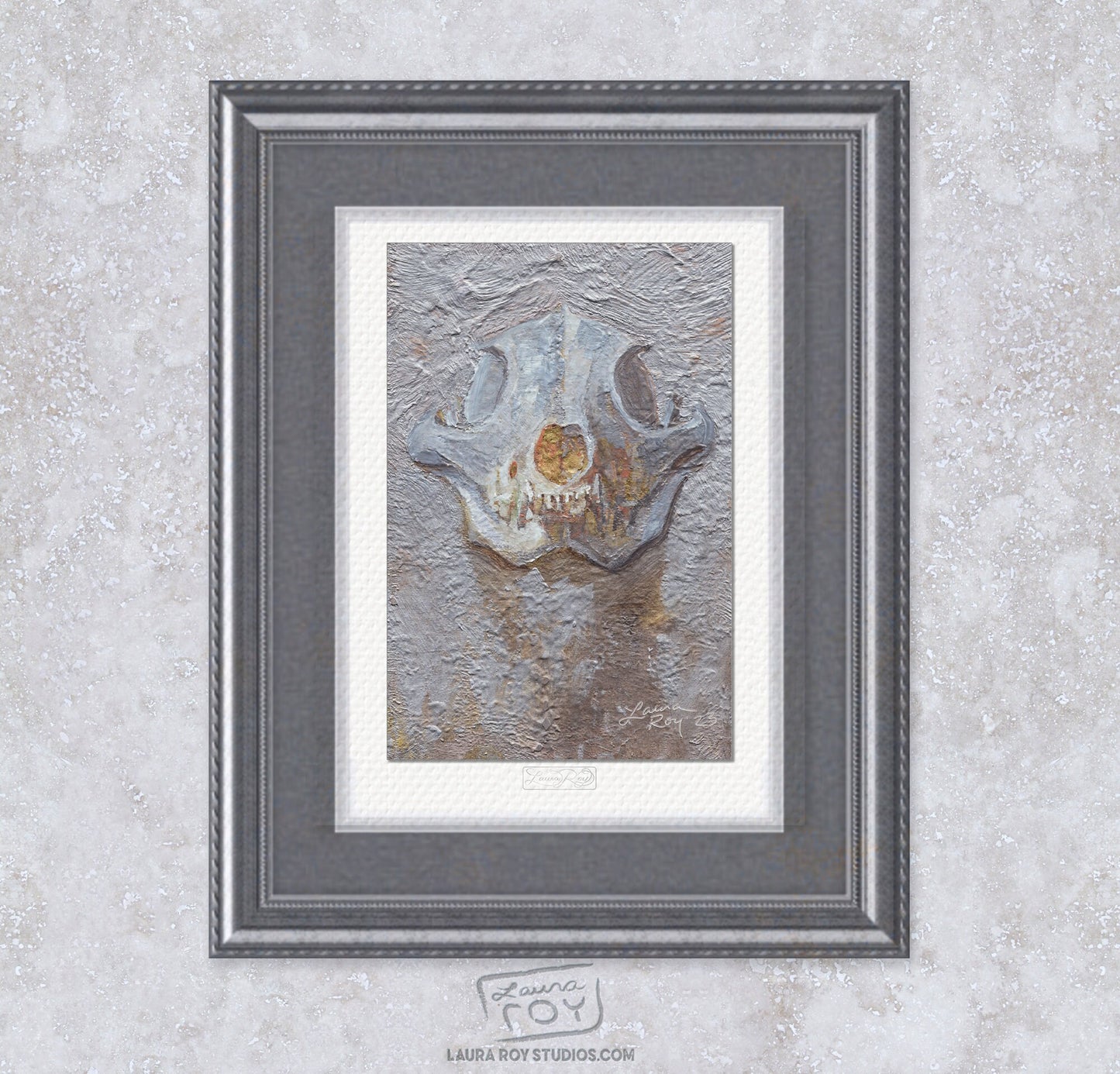 Wolf Skull Oil Painting | Giclée Print