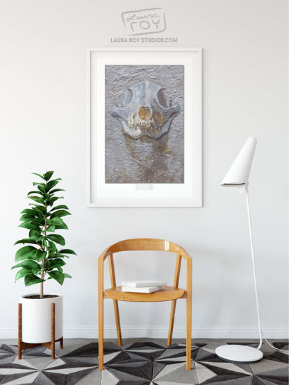 Wolf Skull Oil Painting | Giclée Print