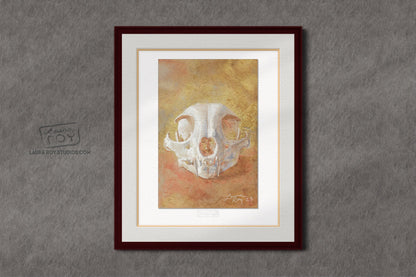 Lynx Skull Oil Painting | Giclée Print