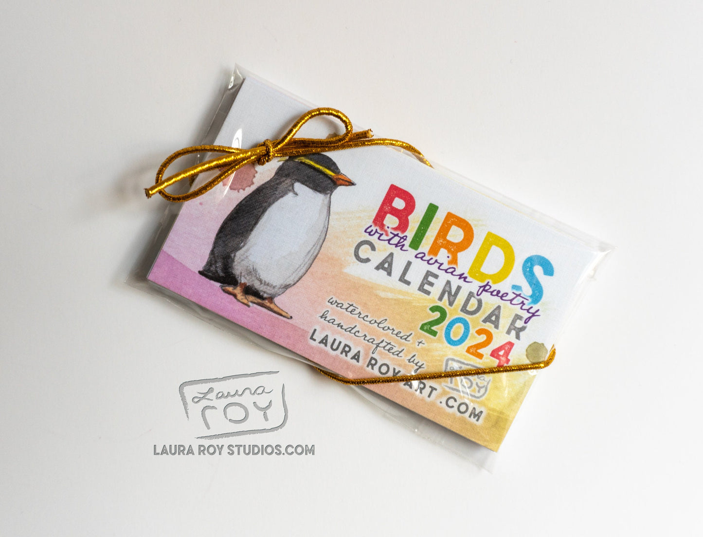 2024 Birds + Poetry Mini Watercolor Calendar