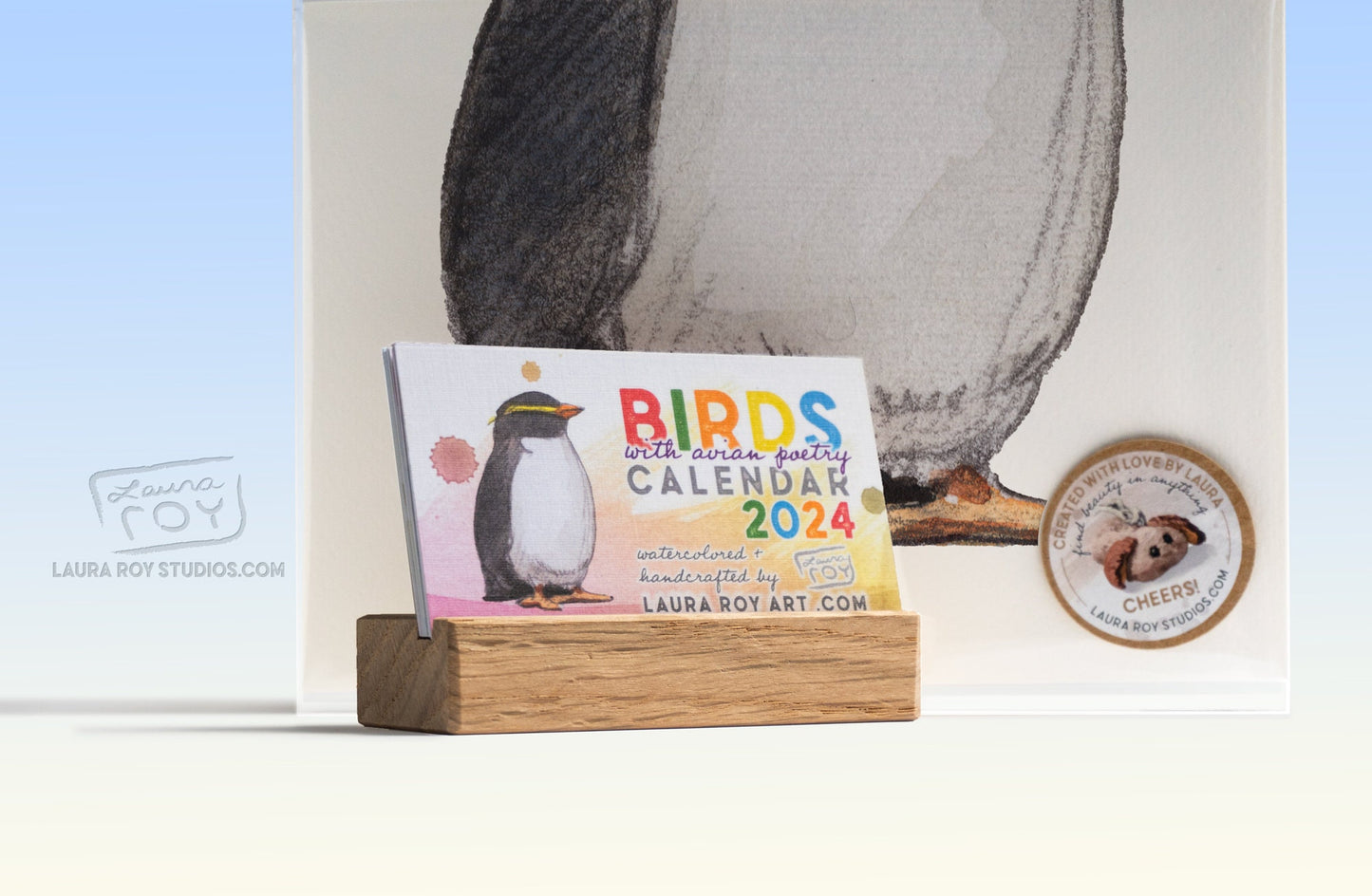 2024 Birds + Poetry Mini Watercolor Calendar