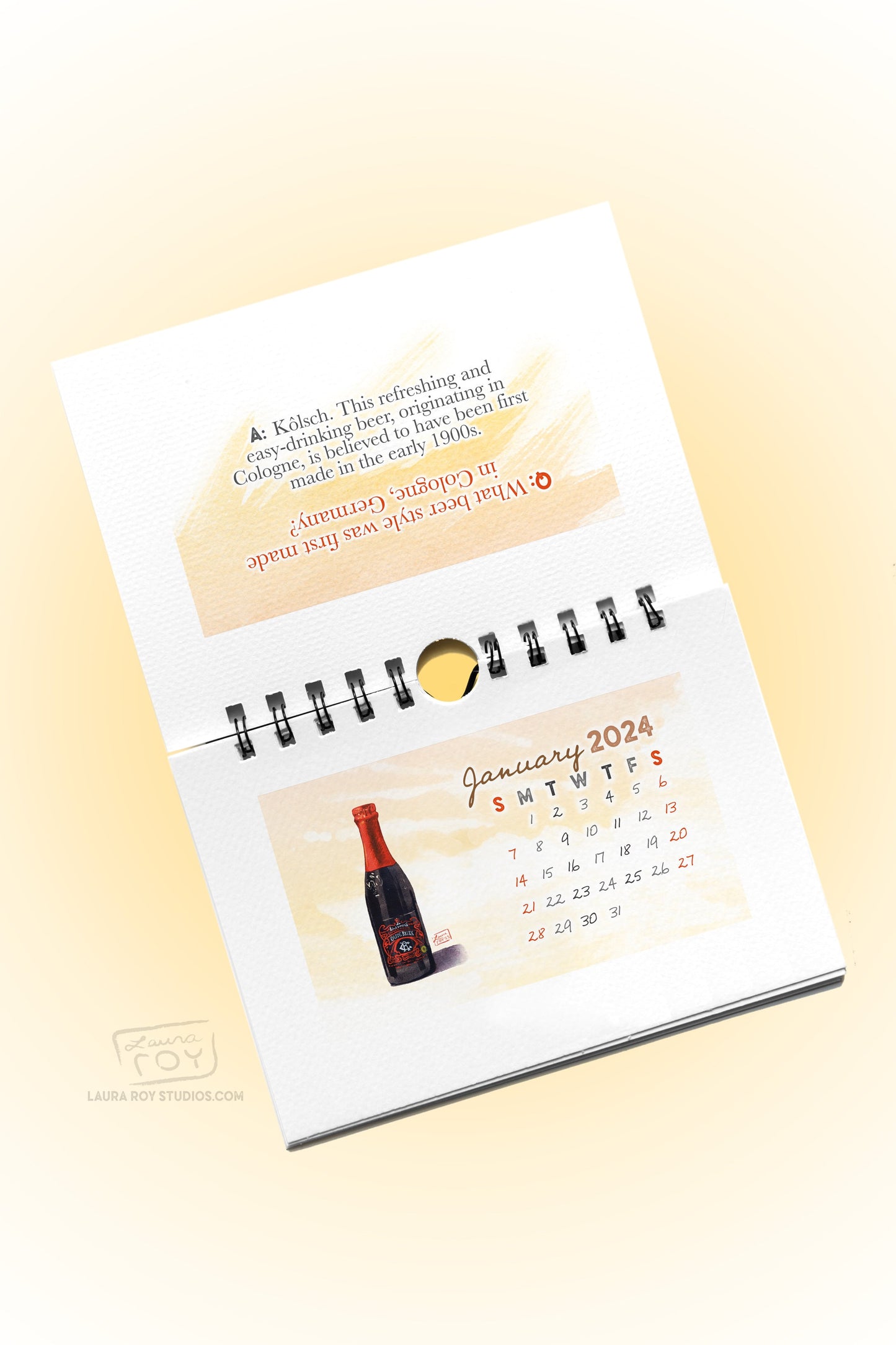 2024 Beer + Trivia Mini Watercolor Calendar