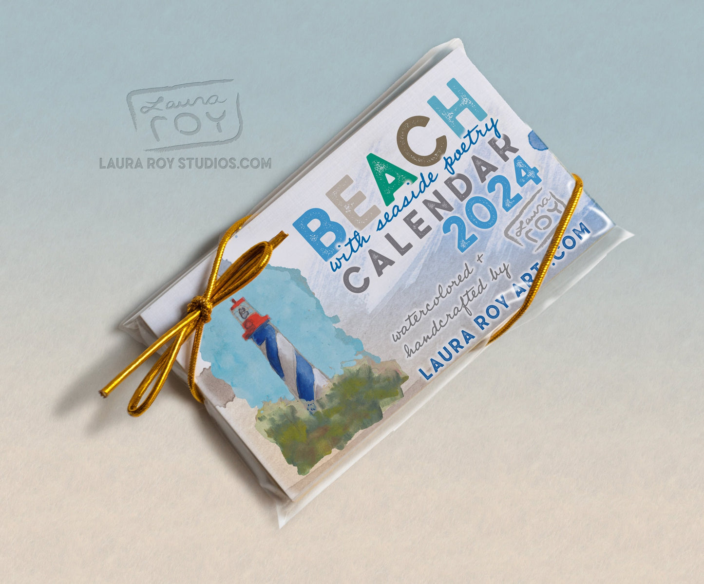 2024 Beach + Poetry Mini Watercolor Calendar