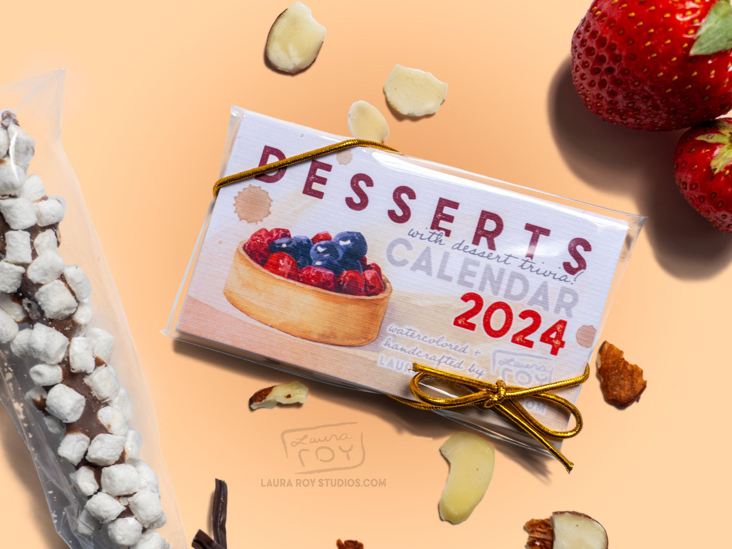 2024 Desserts + Trivia Mini Watercolor Calendar