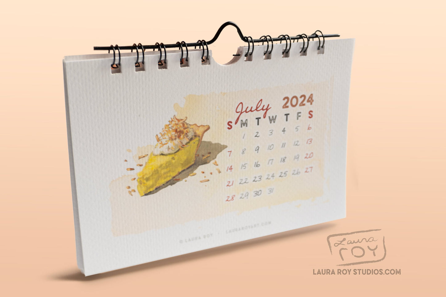 2024 Desserts + Trivia Mini Watercolor Calendar