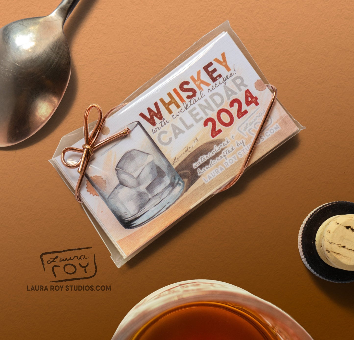 2024 Whiskey + Recipes Mini Watercolor Calendar