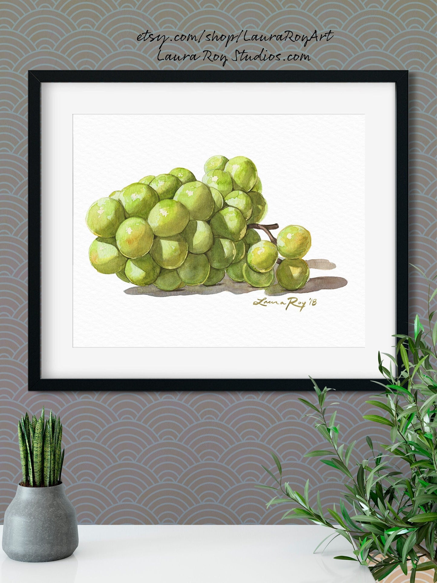Wine Grapes Watercolor | Giclée Print