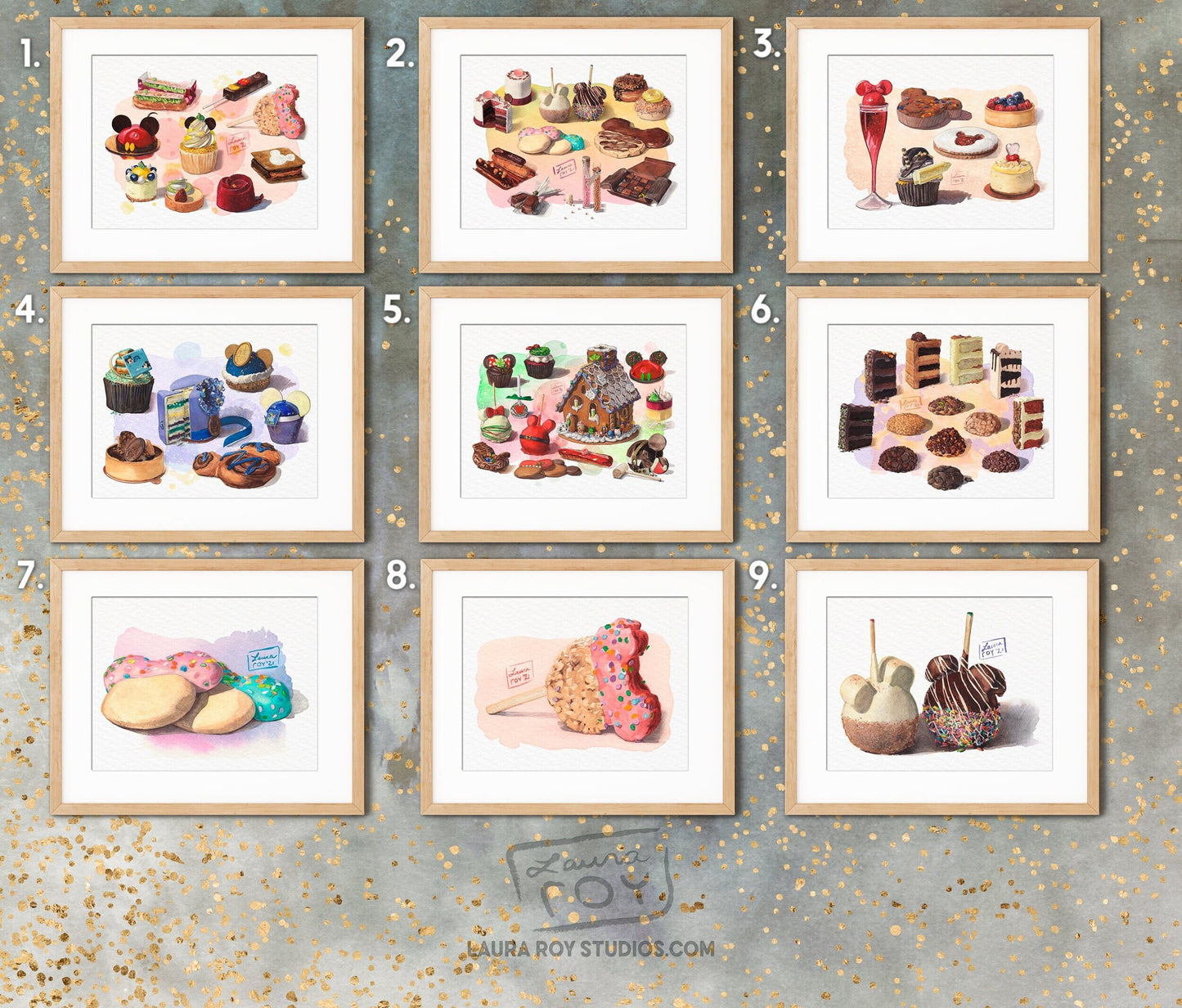 Desserts of Disney (Choose 3) Watercolors | Giclée Prints