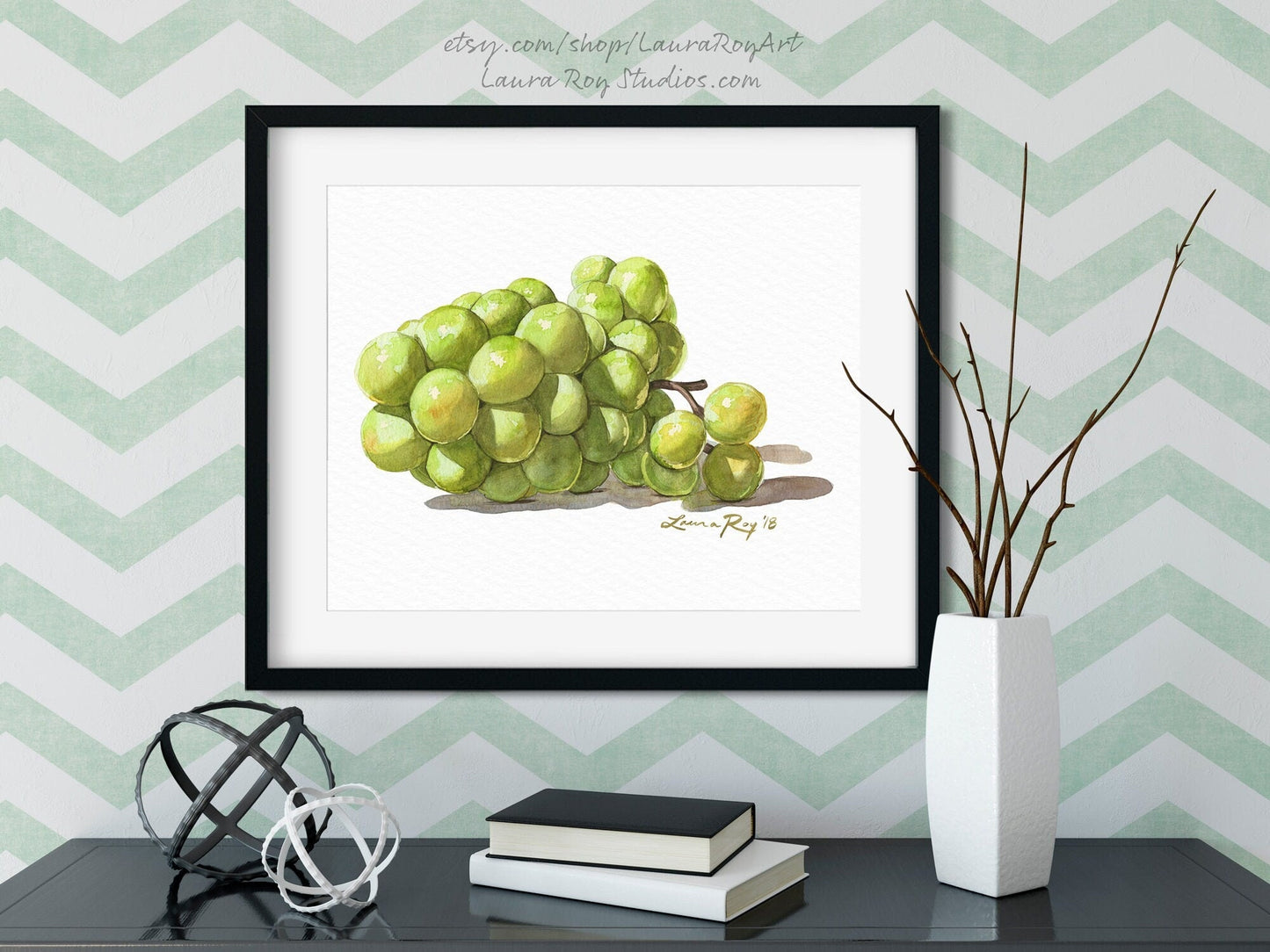 Wine Grapes Watercolor | Giclée Print